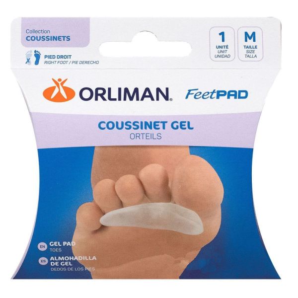ORLIMAN - Coussinet gel orteils droit