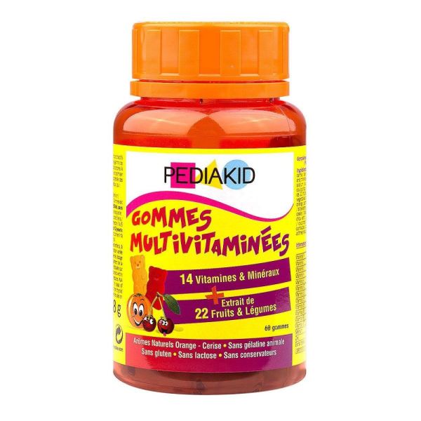 Pediakid - Gommes multivitaminées - 60 oursons