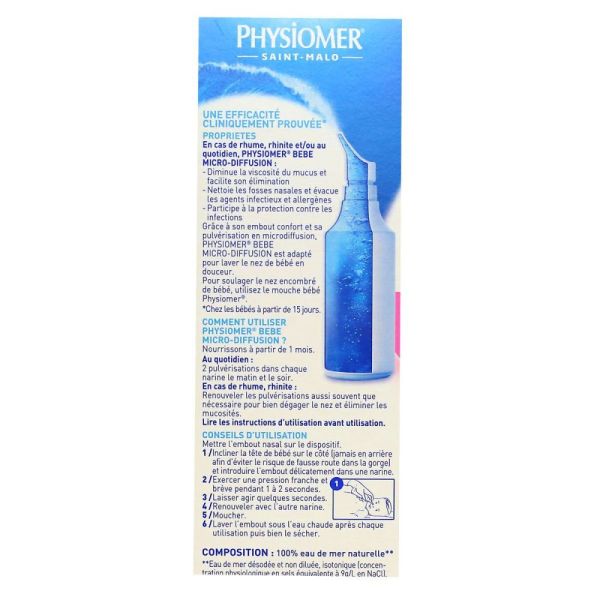 Physiomer bébé - Hygiène du nez - 115ml