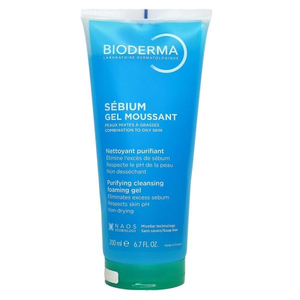 Bioderma - Sebium gel moussant nettoyant purifiant - 200ml