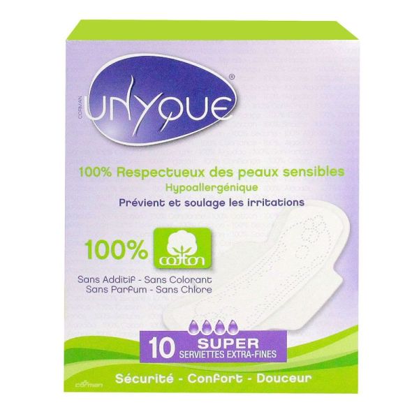 Unyque - Serviette Extra-fine Super - 10 serviettes
