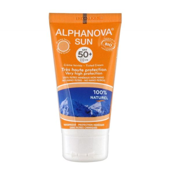Alphanova Sun - Solaire très haute protection teintée SPF 50+ - 50 g