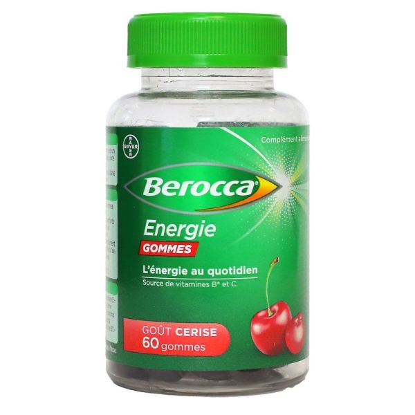 Bayer - Berocca Energie gommes goût cerise - 60 gommes
