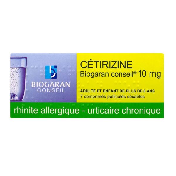 Biogaran - Cétirizine - 7 comprimés
