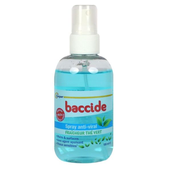 Cooper - Baccide spray anti viral désinfectant thé vert - 100ml