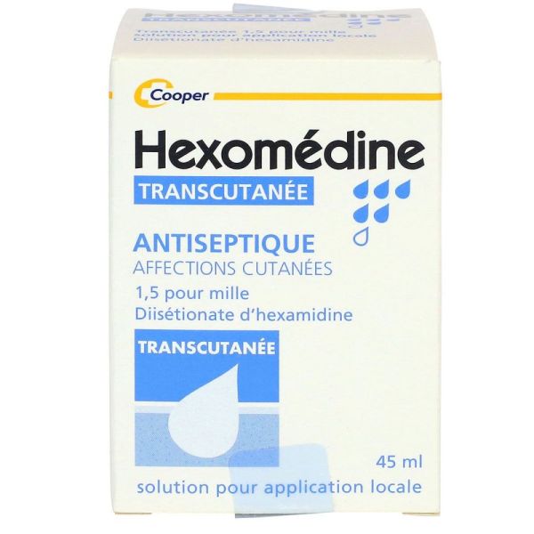 Cooper - Hexomedine Transcutanée antiseptique 1.5pour mille - 45ml