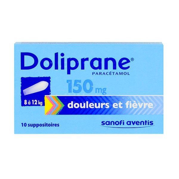 Doliprane 150mg 10 suppositoires