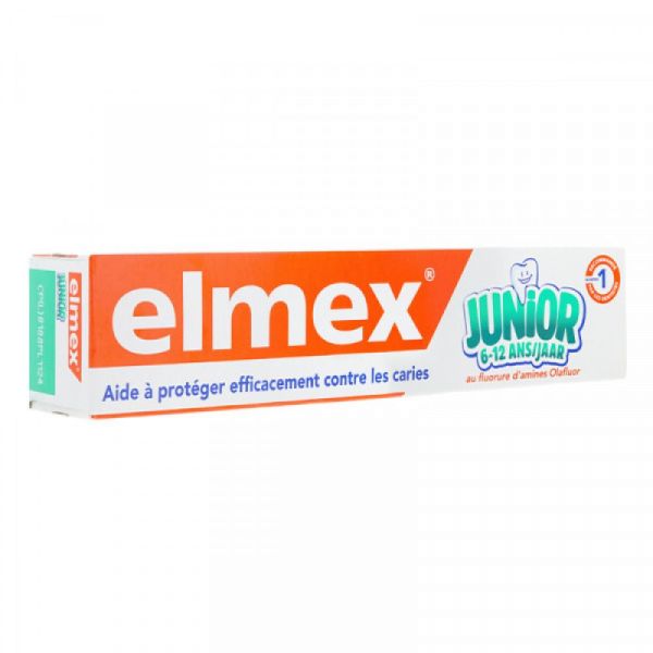 Elmex - Dentifrice au fluorure d'amines olafluor Junior 6-12 ans