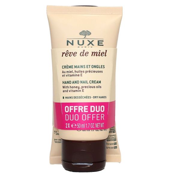 Nuxe - Crème mains et ongles rêve de miel Nuxe - offre duo - 2 tubes de 50ml