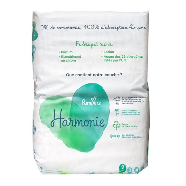 Pampers - Harmonie couches taille 2 - 4 à 8 kg