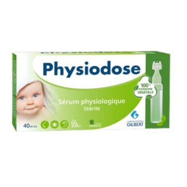 Physiodose Sérum physiologique stérile - 40 unidoses de 5 ml