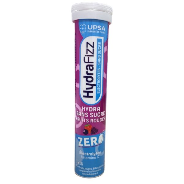 UPSA - Hydrafizz Hydra Sans Sucre Fruits Rouges - 16 Comprimés Effervescents