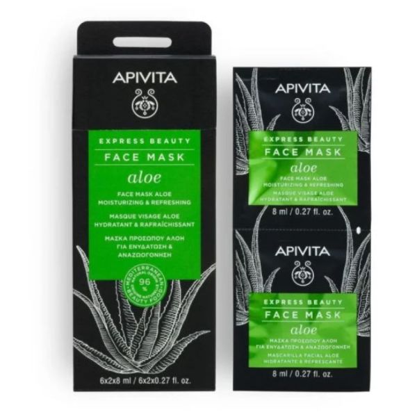 Apivita -  Masque Visage - Aloe Vera - hydratant - 2x8Ml