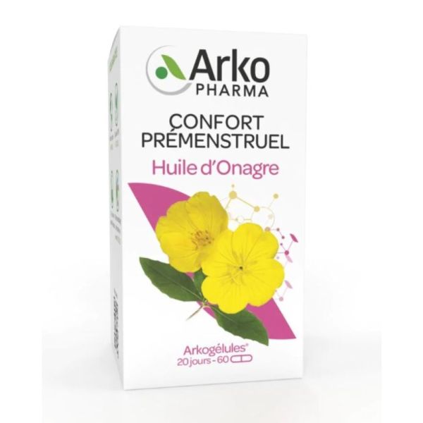 Arkopharma - Huile d'Onagre Confort prémenstruel 60 jours - 180 gélules