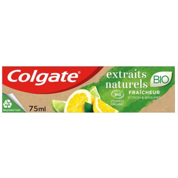 Colgate - Dentifrice aux extraits naturels citron et agrumes - 75mL