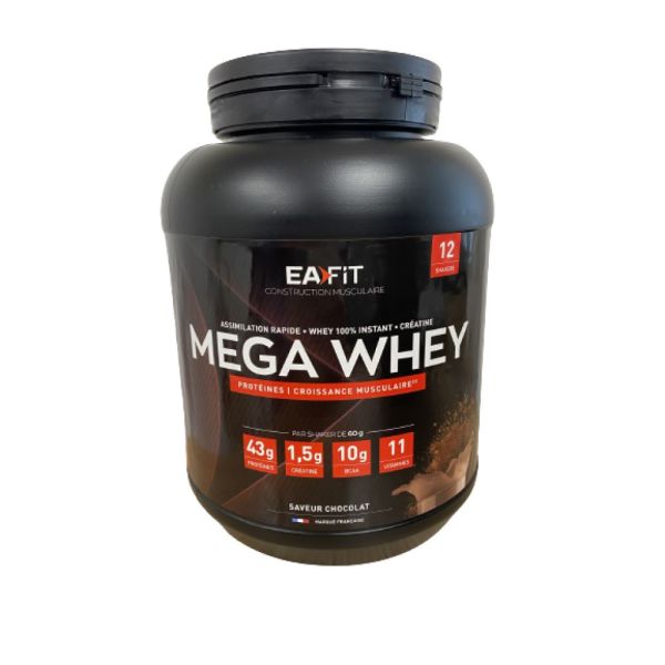 Eafit - Mega Whey construction musculaire chocolat - 750g