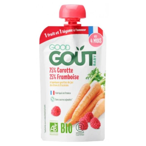 Good Goût - Carotte Framboise dès 4 Mois Bio - 120 g