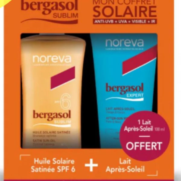 Noreva - Bergasol Sublim SPF6 huile solaire satinée + Lait aprés-soleil -