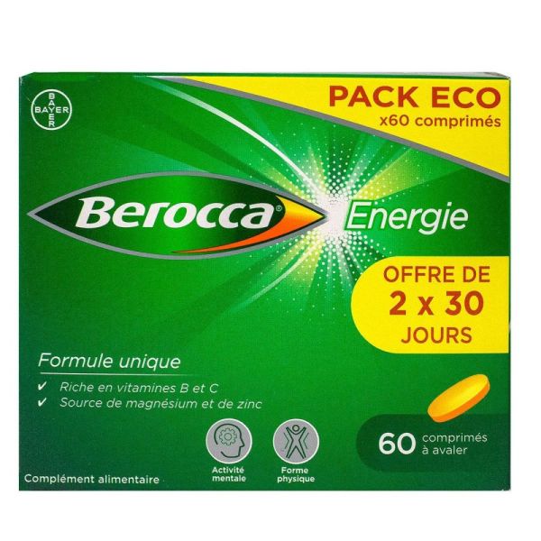 Berocca - Energie - 60 comprimés à avaler