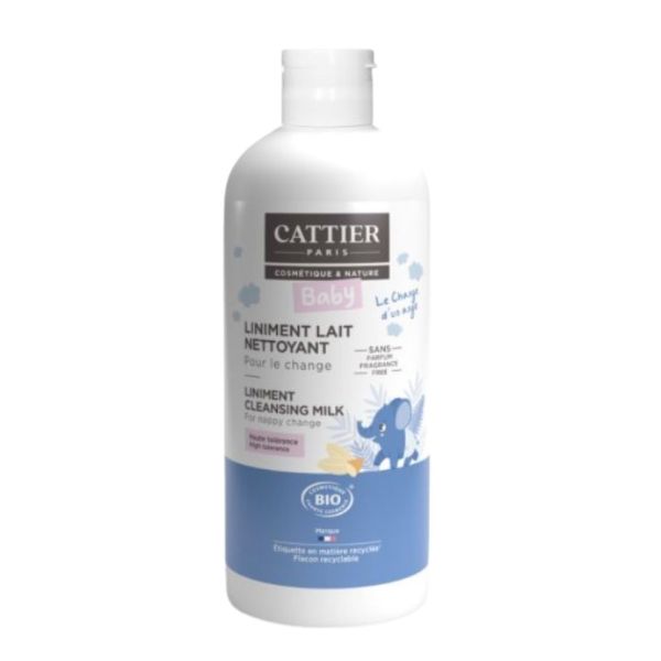 Cattier - Coffret les essentiels pour le soin quotidien de bébé + Sac et tapis à langer - 500ml/200ml/100ml
