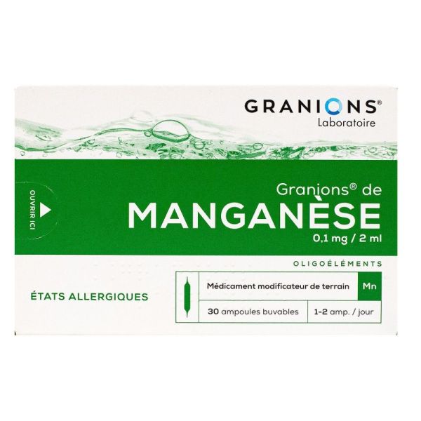Granions - Manganèse - 30 ampoules
