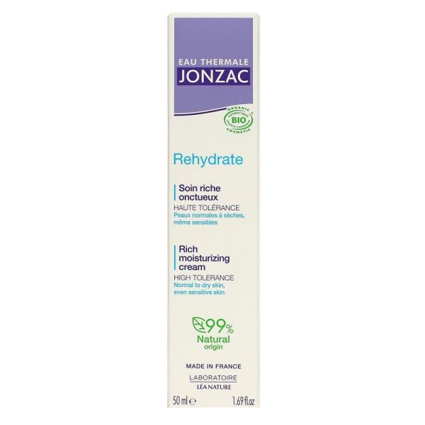 Jonzac REhydrate - Soin riche onctueux bio - 50ml