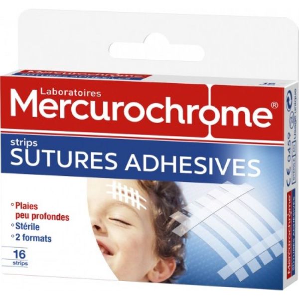 Mercurochrome - Sutures adhésives - 2 sachets