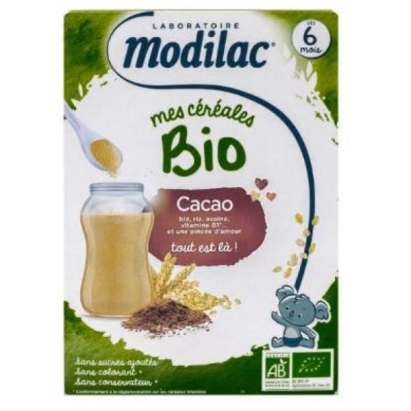 Modilac - Mes céréales bio cacao dès 6 mois - 250g