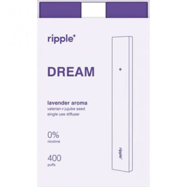 Ripple+ - Inhalateur d'aromathérapie Dream Arôme lavande - 400 puffs