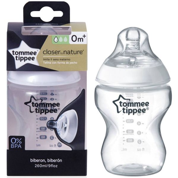 Tommee Tippee Biberon Closer Nature 0M+ 260 Ml, Bébé