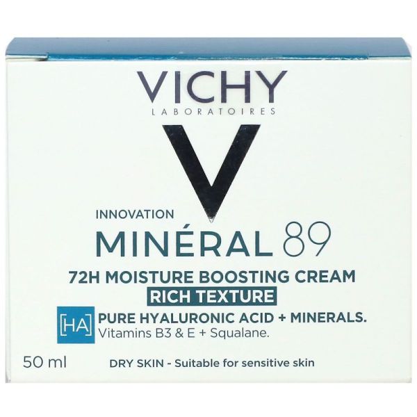 Vichy - Crème Boost Hydratation 72H Minéral 89 Riche - 50 mL