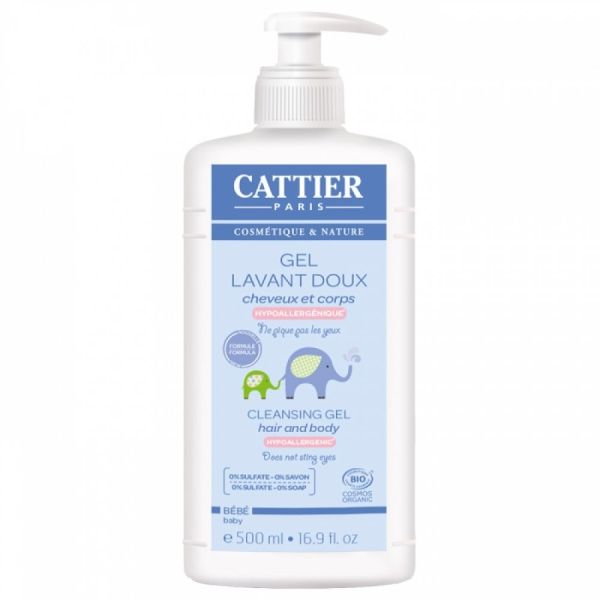 Cattier - Gel lavant doux corps et cheveux - 500ml