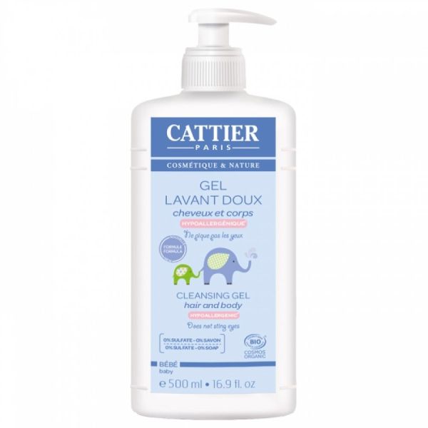 Cattier - Gel lavant doux corps et cheveux - 500ml