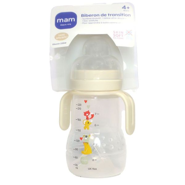 Mam - Biberon de transition 4 mois + - 1 biberon 220ml