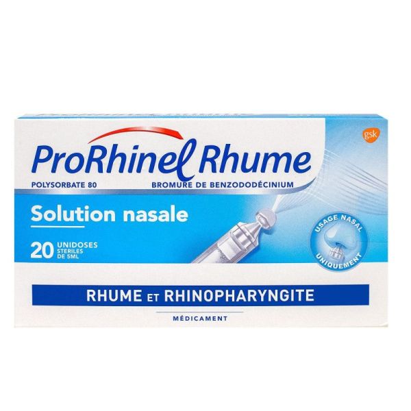 Prorhinel Rhume - Solution nasale - 20 récipients unidoses 5ml