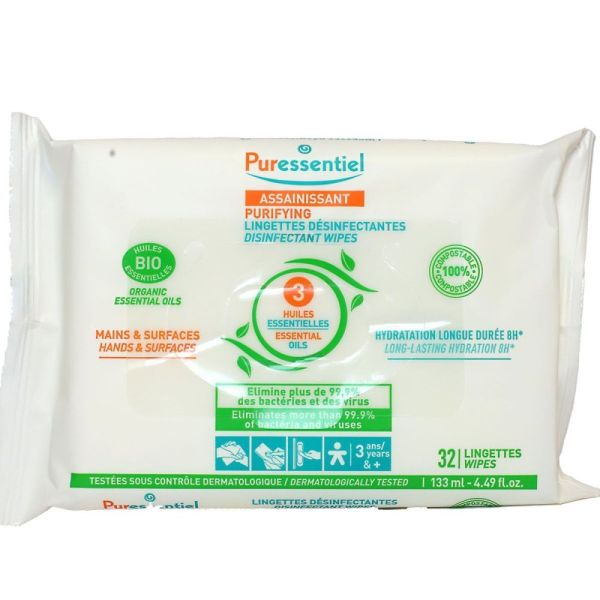 Puressentiel - Lingettes désinfectantes
