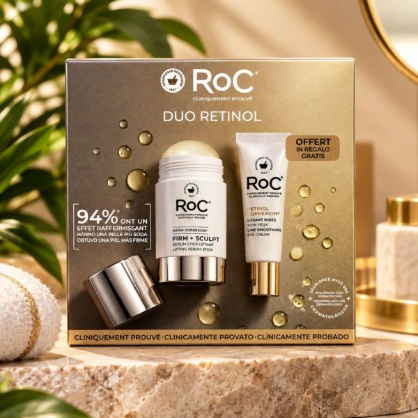 ROC Duo Retinol – Coffret Sérum Stick Liftant et Soin Yeux Lissant 2026