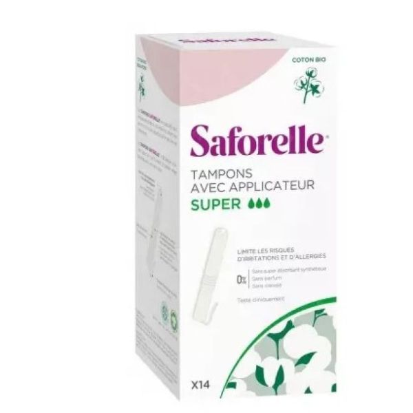 Saforelle - Tampon Super avec applicateur - 14 tampons