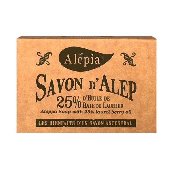 Alepia - Savon d'Alep 25% d'huile de baie de laurier - 200g