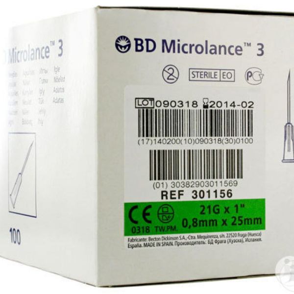 BD - Aiguille microlance - boite de 100 aiguilles