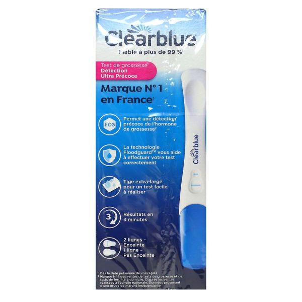 Clearblue - Test de grossesse détection ultra précoce - 2 tests