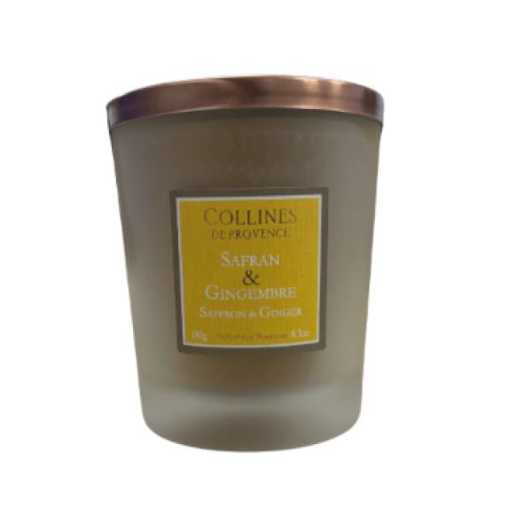 Collines de Provence - Bougie Parfumée Safran & Gingembre - 180 g