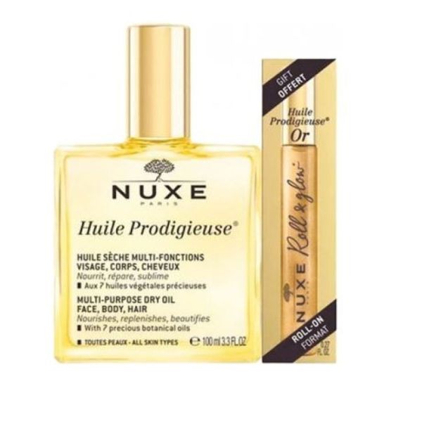 Nuxe - Huile Prodigieuse multifonction + Roll-on huile prodigieuse or offert - 100ml/8ml