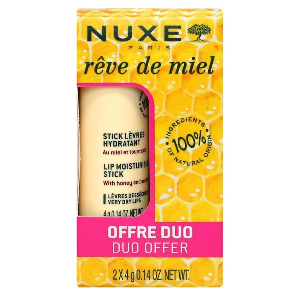 NUXE - Rêve de Miel Stick lèvres hydratant - offre duo