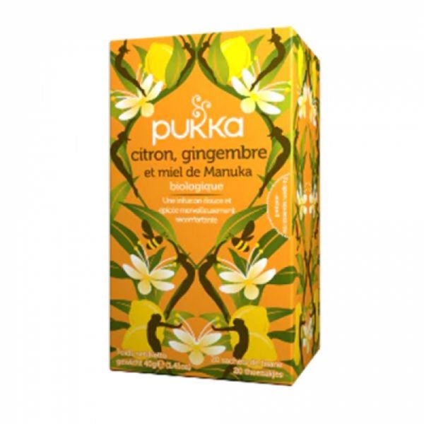 Pukka - Citron gingembre et miel de manuka 20 sachets