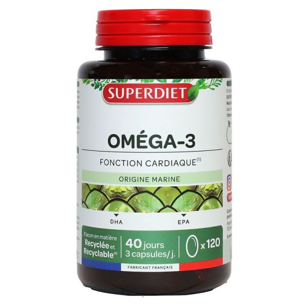 Superdiet - Omega 3 DHA EPA - 120 capsules