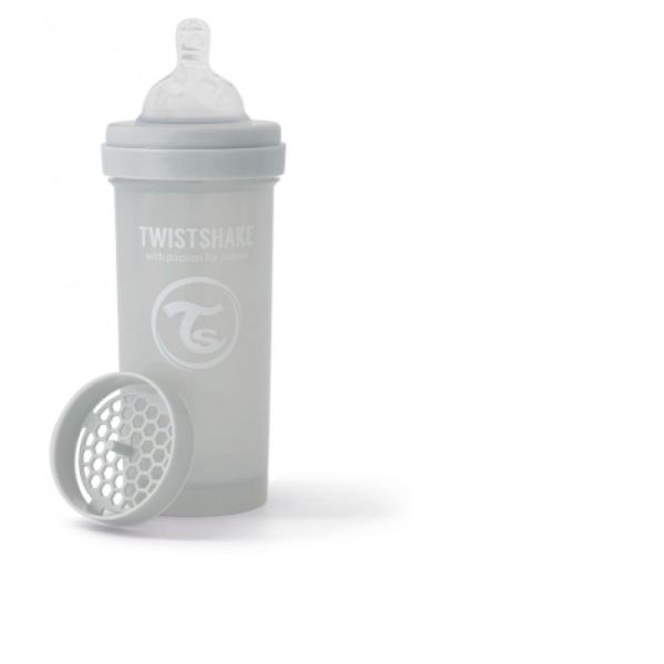 Twistshake - Biberon Anti-Colique en Édition Limitée 260 ml 2 Mois Gris clair