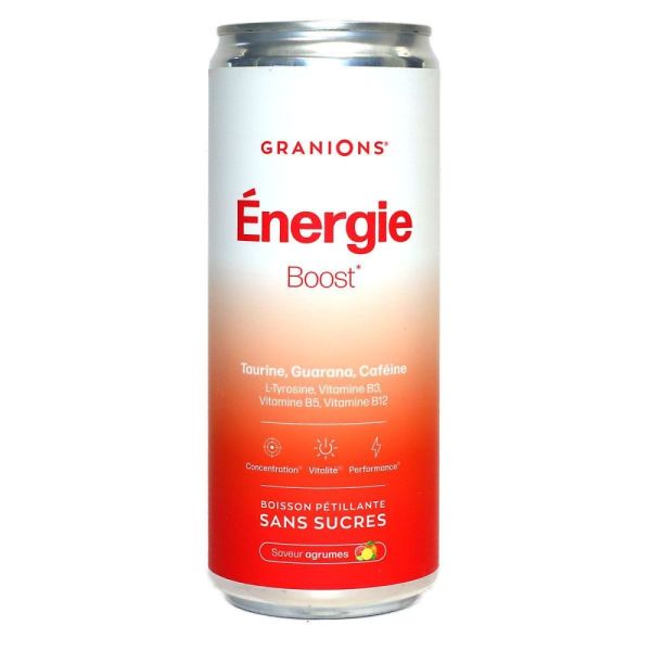 Granions - Boisson pétillante énergie Boost vitalité agrumes - 330ml