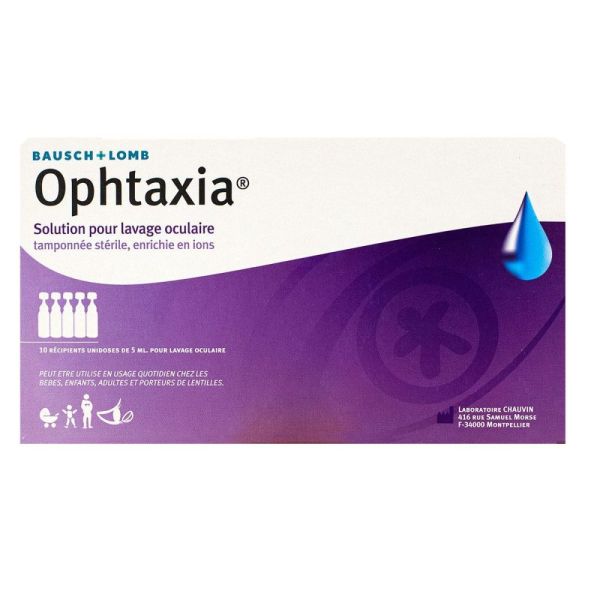 Ophtaxia - Solution pour lavage oculaire - 10 x 5 ml unidoses