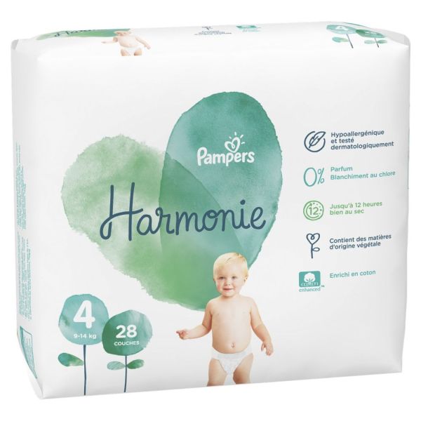 Pampers - Harmonie couches taille 4 - 9 à 14 kg